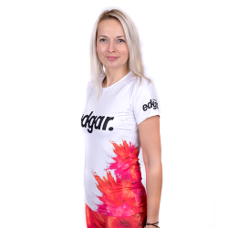 Jersey damski boczny biały
