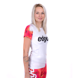 Jersey damski boczny biały