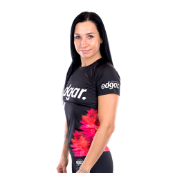 Jersey damski po bokach czarny